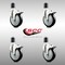Service Caster 5 Inch 316SS Black Poly Swivel 1-3/4 Inch Expanding Stem Caster Set Lock Brake SCC-SS316TTLEX20S514-PPUB-BLK-134-4 - alternate 3